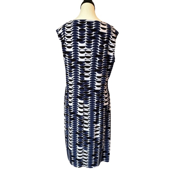 American Living Sleeveless Dress | Blue - Black - White | Size 16 - Picture 2 of 3